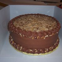 German Chocolate German Chocolate cake. Yea! Finally got coconut pecan frosting to work.