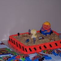 Construction Zone This was a cake I did for my nephews 2nd Birthday. He had a construction birthday party. I made the little construction man out of the mini...