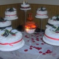 Wedding August 5Th 2006 Cake made for cousins wedding gift.This was mine and my cousin lisa's second wedding cake we had ever made and it was for another...