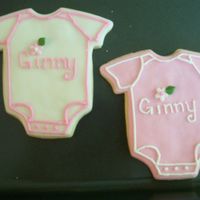 Onesie Cookies I got this design from others on this site. Thank you. My customer wanted the baby's name on the cookie. So this is what I came up...