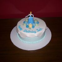 Cinderella Cake 8" cake. Buttercream with fondant overlay.