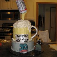 Cheers To 50 I made this for my uncle's 50th as a surprise. He was having a hard time turning 50, so I didn't want the traditional "doom...