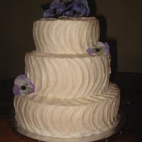 Practice Cake This was the practice cake for my best friend's wedding. All buttercream.....I was also the MOH