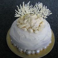 Coral & Seashells Cake I made this cake in aprx 1 hour - not including baking time (I have never done anything this quick before). I wanted to make a little...