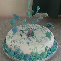 Seahorse Cake A cake done for the mother of a friend who was turning 60. She was mad on seahorses