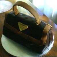 Prada Birthday Bag Triple Chocolate cake with Fondant covering