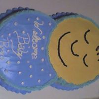 Baby Boy With A Bib Two 9" cakes. 1 with chocolate an fudge center, and 1 with white cake and raspberry middle. Topped with Better Cream icing.