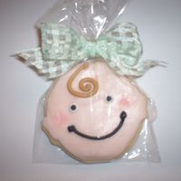 Baby Shower Cookies rolled buttercream on sugar cookie