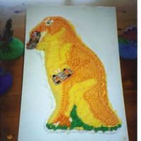 Dionsaur Dino gone mad, eating cars