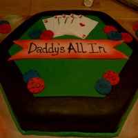 Poker Baby Shower Cake Made this cake for a friends baby shower. They gave me a picture of a cake to replicate. I later saw this cake on cc. I just made a vanilla...