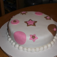 Just For Fun Cake I made this cake with my 5 year old daughter. We baked a 8x3 in cake. The cake is covered with fondant and she cut out all the shapes and...
