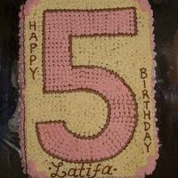 5Th Birthday Cake i made this cake for my best friends daughter on her 5th birthday.