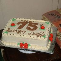 75Th Birthday Cake vanilla cake with butter cream and royal icing roses