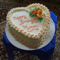 Heart Shaped Cake Marble, vanilla and choclate cake with vanilla buttercream icing