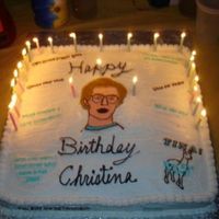 Napoleon Dynamite This is a cake I made for my sister's Birthday. She loves Napoleon but I forgot to take picture before and I only have pictures with...