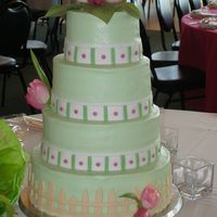 Wedding Cake Butter cream and fondant.