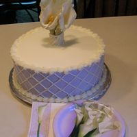 Shower Cake Butter cream with gum paste flowers