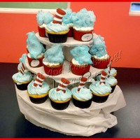 Dr. Seuss & Thing1 & Thing2 Dr. Seuss & Thing1 & Thing2 cupcakes to go with the Dr. Seuss/Horton cake for a 1st Birthday Party. I had to go out and get one of...