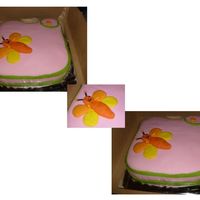 Baby Shower Marble Cake filled with pastry cream - covered with italian meringue and fondant. All decoration made with fondant. Although the angles...