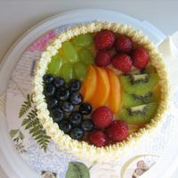 Top Of Birthday Cake blueberry, raspberry, grapes, kiwi, and apricot