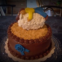 Mutton Busting! My son was in a rodeo on Labor Day, and he participated in the mutton busting competition. When I asked him last month what cake he wanted...