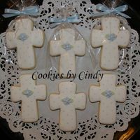 Baby Boy Christening NFSC w/ Antonia RI. My customer ordered crosses - I've been into polka dots and thought they de-Easterized them and babied them up!