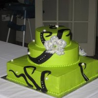 Wedding Cake I cannot take credit for this design, the bride brought me a picture to duplicate so credit goes to original artist. A few tweaks and a...