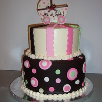 Brown And Pink Pok-A-Dot The invitation was the inspiration for the design. Top layer is strawberries and creambottom layer is chocolate cake with raspberry and...