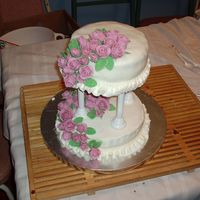 Finale From Cake Class My first fondant cake. Found out I hate making fondant roses! lol