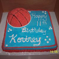 Basketball Cake This is a basketball cake I made for a customer. It was for her 10 year old daughter. She wanted anything basketball and it had to have a...