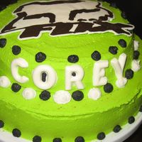 Green Fox Cake This cake was done for my 14 yr old son who rides dirtbikes