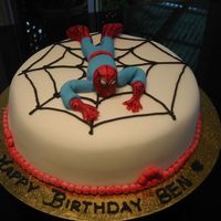 Spiderman My first attempt at a spiderman cake.