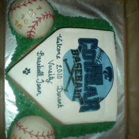 High School Baseballs New Players All buttercream except for numbers on baseballs! Edible image for Baseball Team on Homeplate.