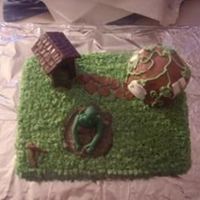 Shrek's Swamp I made this cake for my little boy just to practice. The outhouse is made from melted chocolate and molds as well as shrek. The house is...