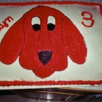 Clifford This was another cake for my niece. I had no idea I could freehand until I did her Elmo cake the year before. This was long before any...