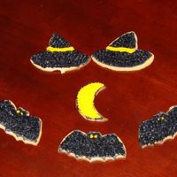 Witch's Hat, Bats, Moon Cookies 