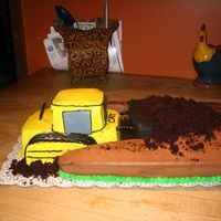 Bulldozer This was my first 3D cake, made for my nephew's 3rd B'day. I spent a lot of time planning and researching for this cake. It did...