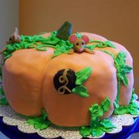 Pumpkin Cake Pumpkin cake with little mice living in it
