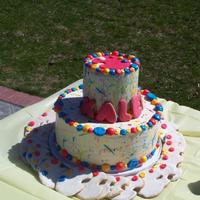 Splatter Paint Cake I made this cake for my daughters fifth birthday. I splattered food coloring on the side. It was a paint party.