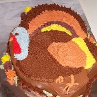 Thanksgiving Turkey This cake took me four hours to pipe out! I was shocked at the amount of time that I spent on it. My mother requested a turkey cake for...