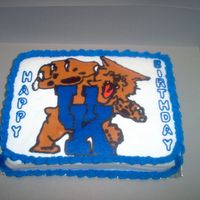 Wildcat Fan made this cake for a friends son at work, fbct for the wildcat, its my second one, im getting better!!!!