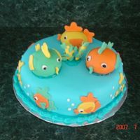 First Time Using Fondant I did this cake for my two girls