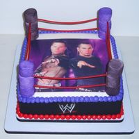 Wrestling Ring Made this for my nephew who is a huge fan of WWE and the Hardy Boyz. Inspired by others on CC. BC with fondant sides. Posts were...