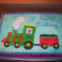 100_0616.jpg I did this cake for a little boys birthday and was told to just put a train on the cake they didn't care what kind just make it look...