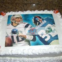 Super Bowl 2008 First edible image cake. So easy!