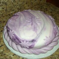 First Fondant Cake First time ever putting fondant on a cake. Easier than thought!