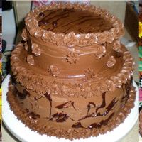 Sin In Chocolate Form Devil's food cake with chocolate ganache filling and glaze, frosted with chocolate buttercream. It was delicious.