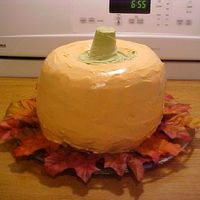 Pumpkin Cake This is my first ever pumpkin cake. Not exactly what I pictured but not too bad.