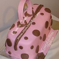 Purse Cake Rich dark chocolate cake with ganache filling for a Bridal Showe