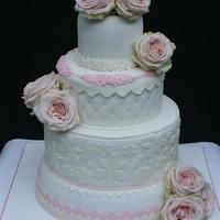 Antique Roses A lady ordered this........... for her own birthday! She wanted a very big cake... even though I think they were a small gathering! LOL